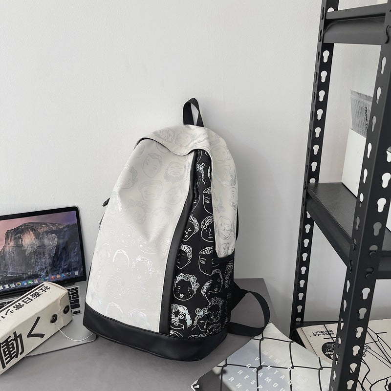 『A239305』韓系潮流塗鴉雙肩包