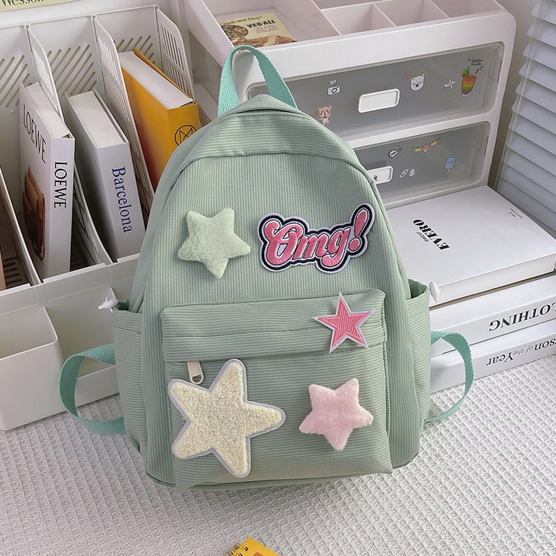 『A237301』日系少女卡通圖案雙肩包