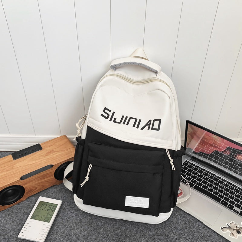 『A236249』日系簡約拼色大容量旅行包