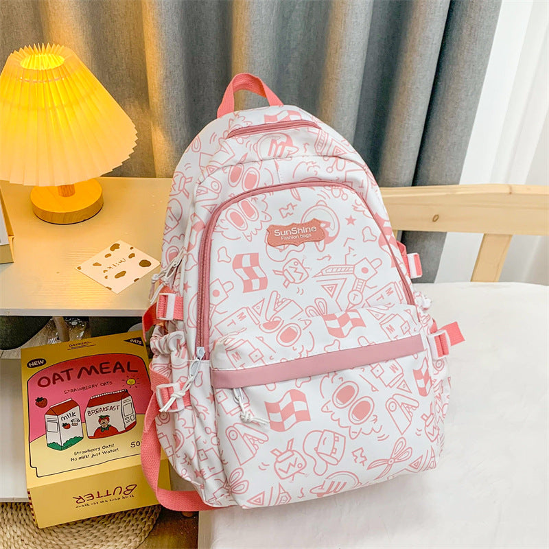 『A2352011』韓系時尚塗鴉學生包