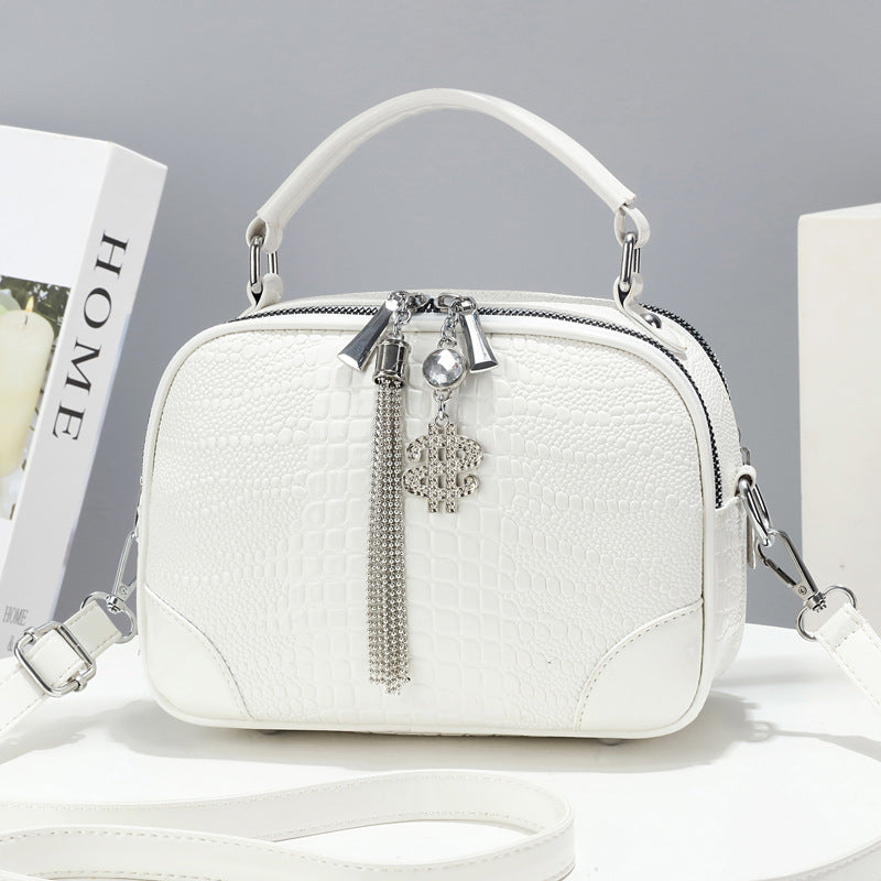 『C239163』歐美漸層鱷魚紋手提單肩小方包