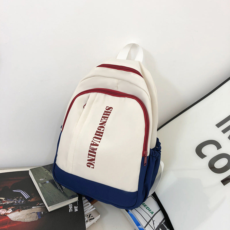 『A238121』韓系雙色字母雙肩包