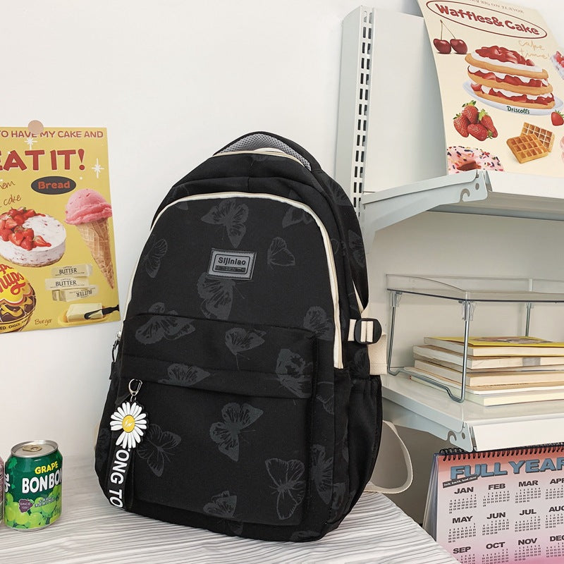 『A2332023』蝴蝶塗鴉休閒雙肩包