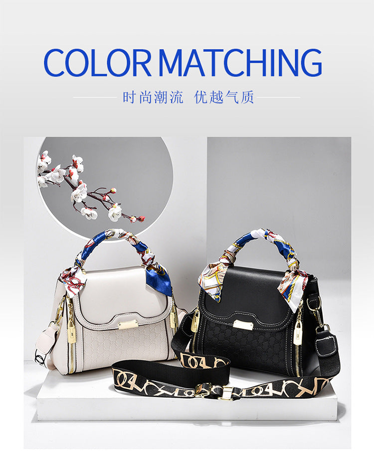 『C234684』韓版質感絲帶手提單肩包