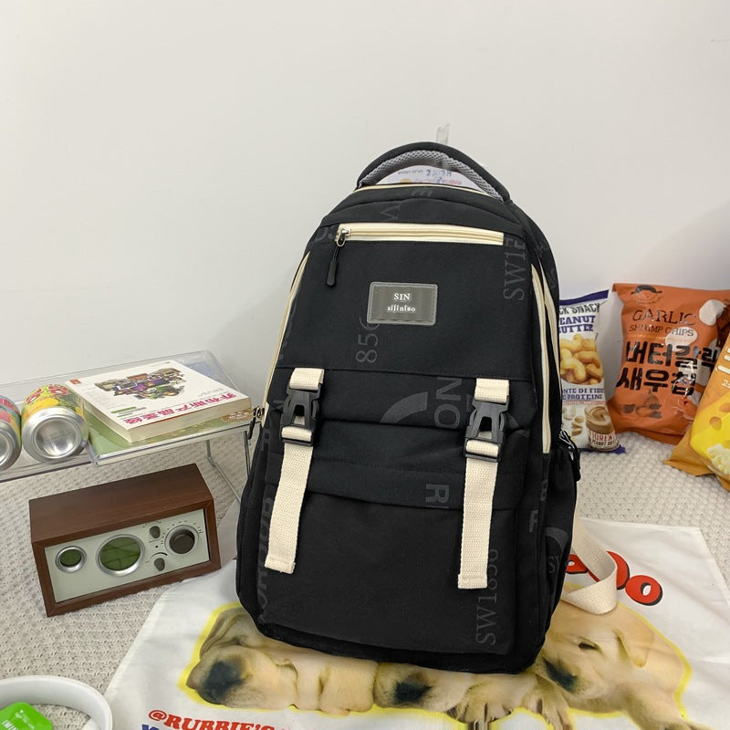 『A2332013』字母塗鴉大容量雙肩包