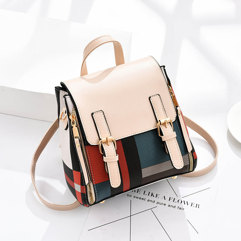 『C23437』時尚拚色雙肩包